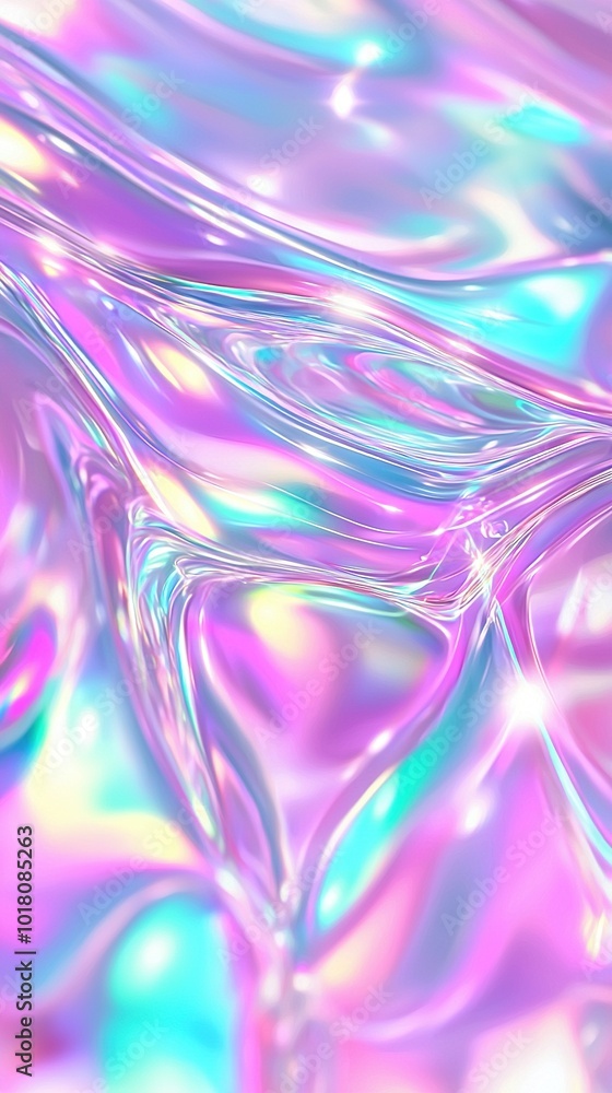 Poster a close-up of a pink and blue background with a wavy design at the bottom of the image
