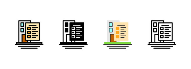 Fototapeta premium Set of Building Codes Icon
