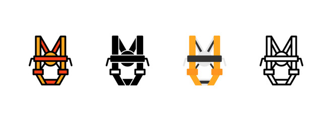 Set of Fall Protection Icon