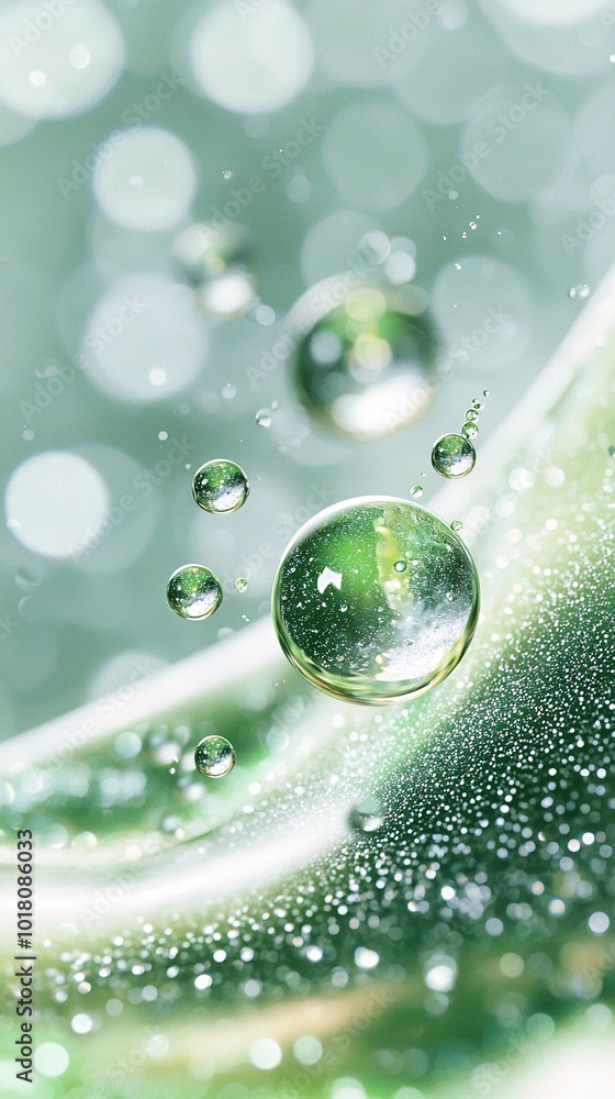 Poster a high-resolution macro photograph captures a water droplet on a multicolored background with visibl