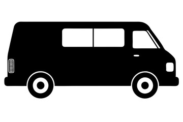 Van Silhouette vector illustration