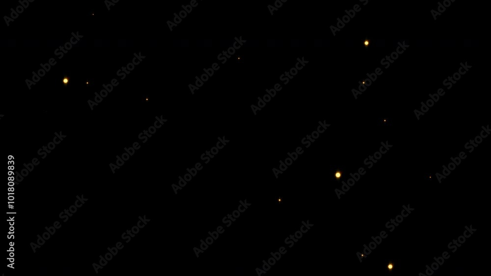 Poster abstract animation flashing glow gold orange bokeh bubble particles on black background for screen p