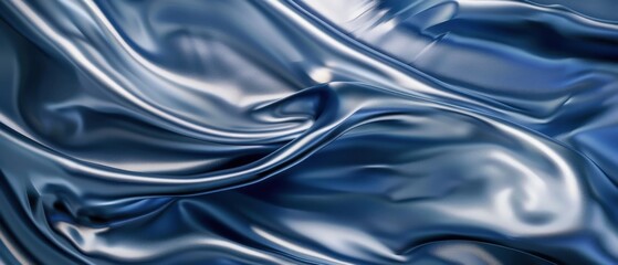 Elegant Blue Satin Fabric Texture Background