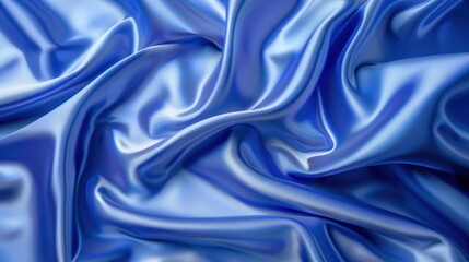 Obraz premium Elegant Blue Satin Fabric Textured Background