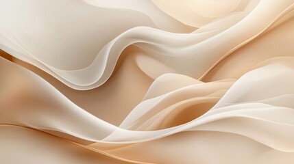 Obraz premium Elegant Beige Satin Fabric Texture Background