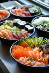 Gourmet Sushi Selection with Fresh Ingredients