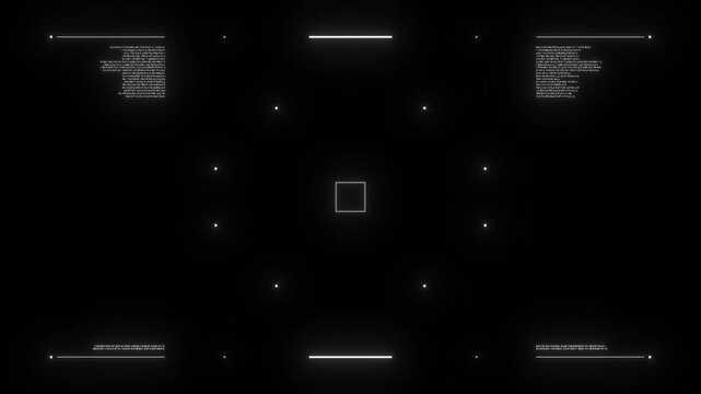 Futuristic HUD aim animation. Drone interface. Cyberpunk UI.