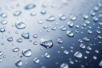 Crystal Clear Water Droplets on Waterproof Texture  