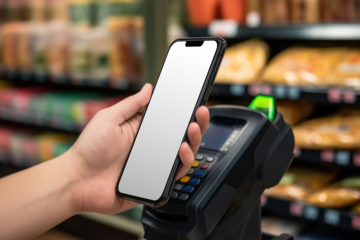 Smartphone screen png mockup, transparent digital device