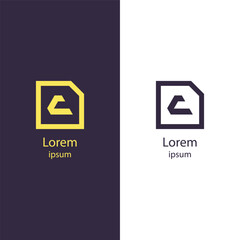 This abstract geometric logo features a minimalistic design that is versatile for various industries such as architecture, real estate, or construction. Letter C.