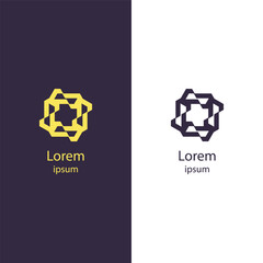 This abstract logo features a geometric shape resembling the numbers "8","0" representing connection, continuity, and modernity. Ideal for companies in technology, networking, or creative industries.