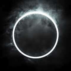 circle lens flare, circle pattern in dark background
