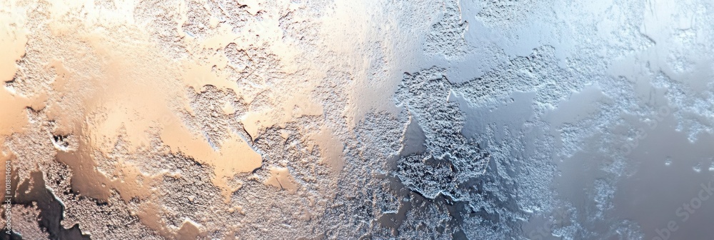 Poster frosted glass with water condensation, intricate patterns of moisture create a mesmerizing texture a