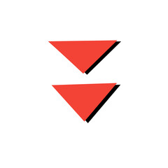 red down arrow design