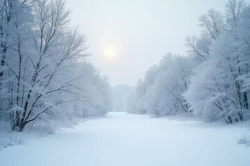 Fototapeta premium snow covered trees