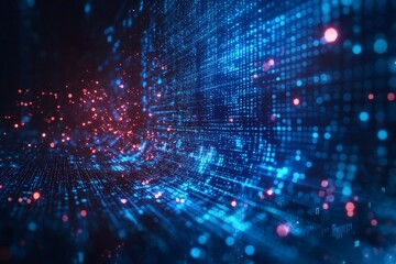 Obraz premium Digital Technology background of data and network created with Generative AI