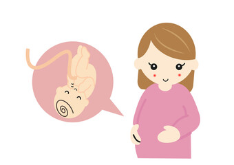 お腹に胎児のいる若い女性