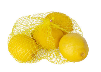Lemons in a plastic net 