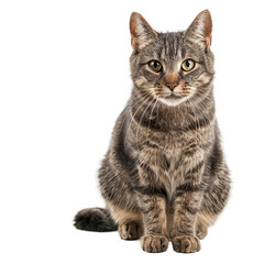Graceful Cat Posing with Poise and Elegance Capturing Hearts Isolated on Transparent Background