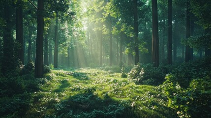 Fototapeta premium Sunlight Through The Forest