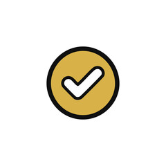 Check mark icon in flat style. Check mark vector illustration on white isolated background. Tick mark business concept.