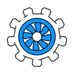 Obraz premium aircraft maintenance aeronautical engineer line icon vector. aircraft maintenance aeronautical engineer sign. isolated symbol illustration