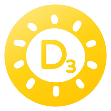 d3 vitamin icon with sun