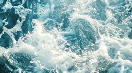 Fototapeta premium A large body of water with a lot of foam and bubbles