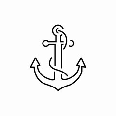 boat anchor icon sign vector