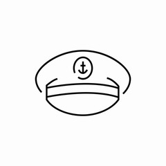 captains hat icon sign vector