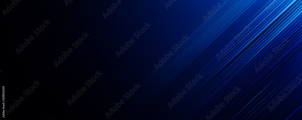 Poster blue gradient background, diagonal lines on the right side of the screen.