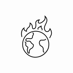 global warming icon sign vector