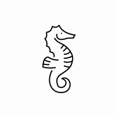 seahorse animal icon sign vector