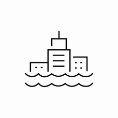 water disaster icon sign vector