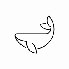 Fototapeta premium whale animal icon sign vector