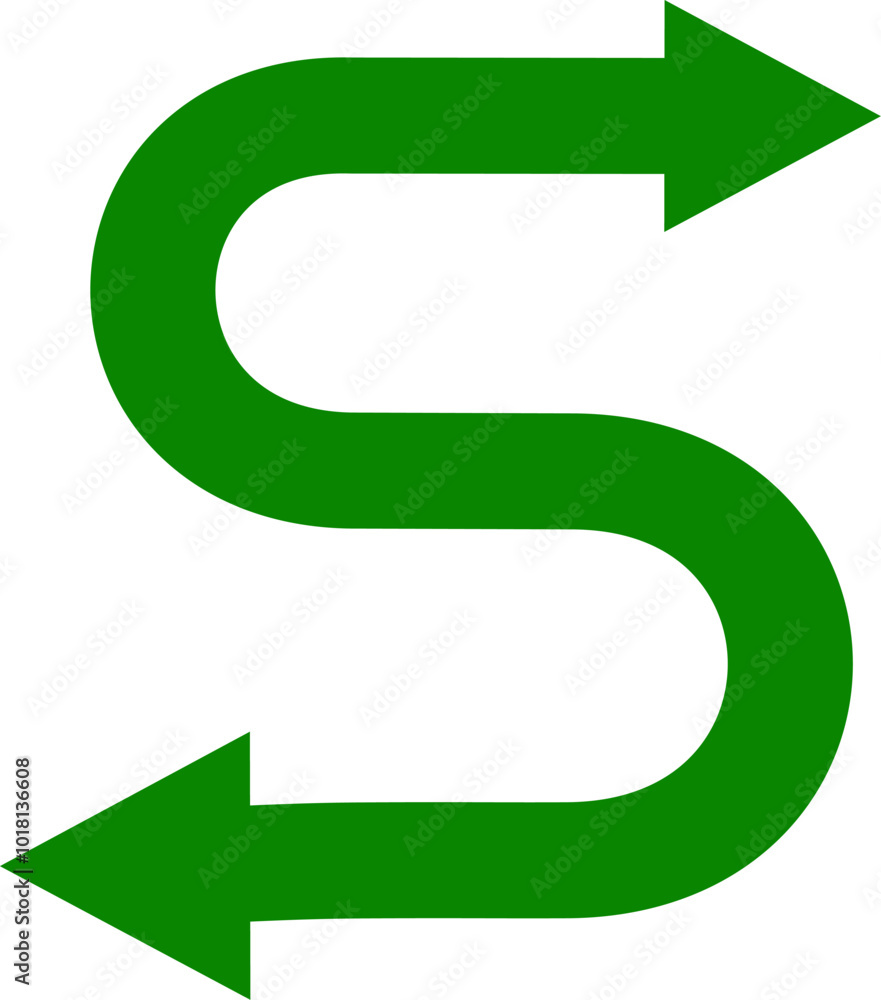 Aufkleber curved arrow icon. left and right icon. replaceable vector design.
