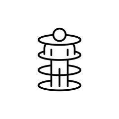 Teleportation outline icons, minimalist vector illustration ,simple transparent graphic element .Isolated on white background