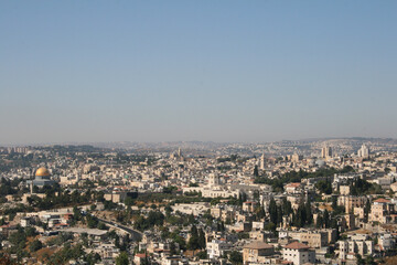 Naklejka premium Panoramic View of Jerusalem Cityscape