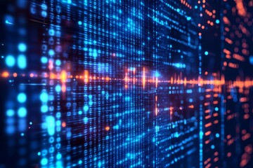 Digital Technology background of data and network created with Generative AI