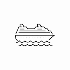 Obraz premium ship liner cruise icon sign vector