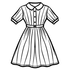 a linen dress vector