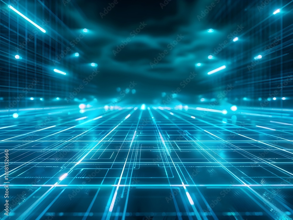 Poster sleek futuristic grid pattern background for digital products and tech devices