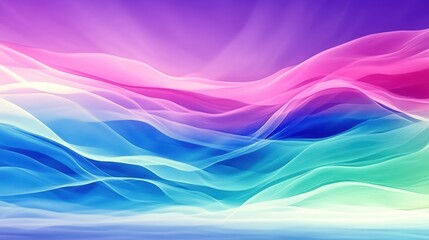 Fototapeta premium Abstract waves in vibrant colors, creating a serene and harmonious composition.