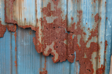 rusty blue metal background