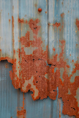 rusty blue metal background