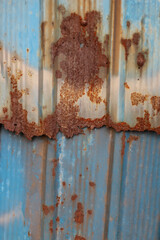 rusty blue metal background