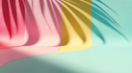 Colorful paper shadows create a vibrant and abstract background, perfect for creative projects.
