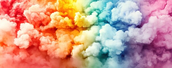 Colorful smoke clouds on a vibrant background, ideal for creative projects.