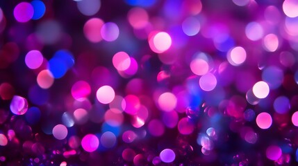 Abstract Purple and Blue Bokeh Background