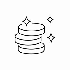 cash money coins icon sign vector